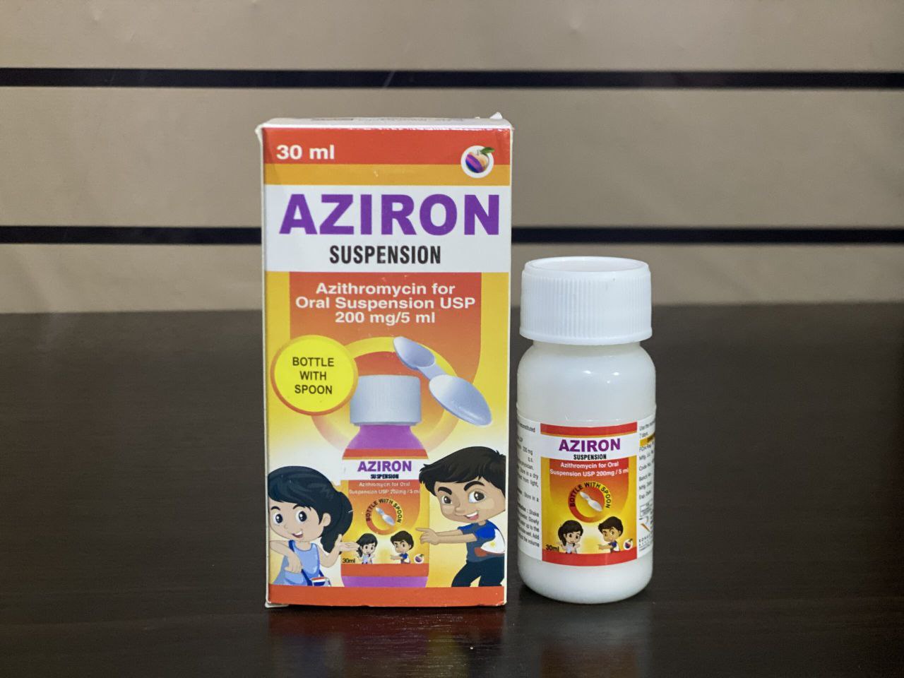 🍼 سوسپانسیون آزیرون ۲۰۰ میلی‌گرم/۵ میلی‌لیتر 🍼
