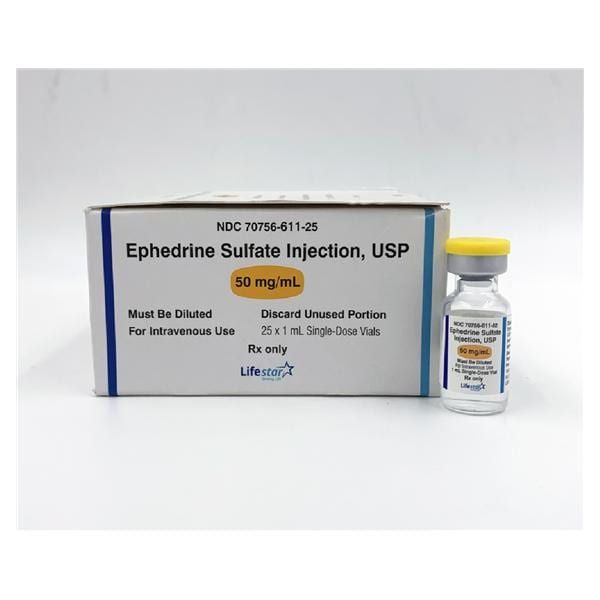 💉 افدرین سولفات ۵۰ میلی‌گرم/میلی‌لیتر 💉