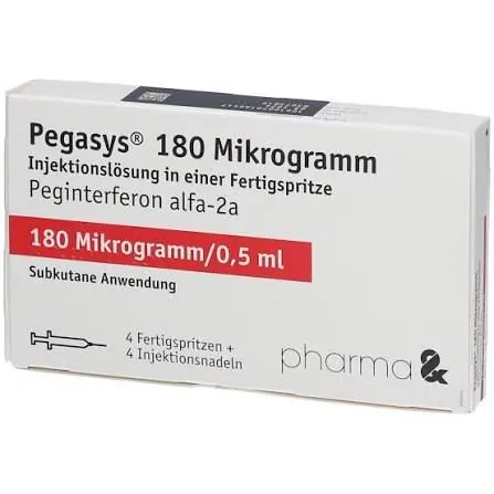 💉 پگاسیس ۱۸۰ میکروگرم/۰.۵ میلی‌لیتر (بسته ۴ عددی) 💉
